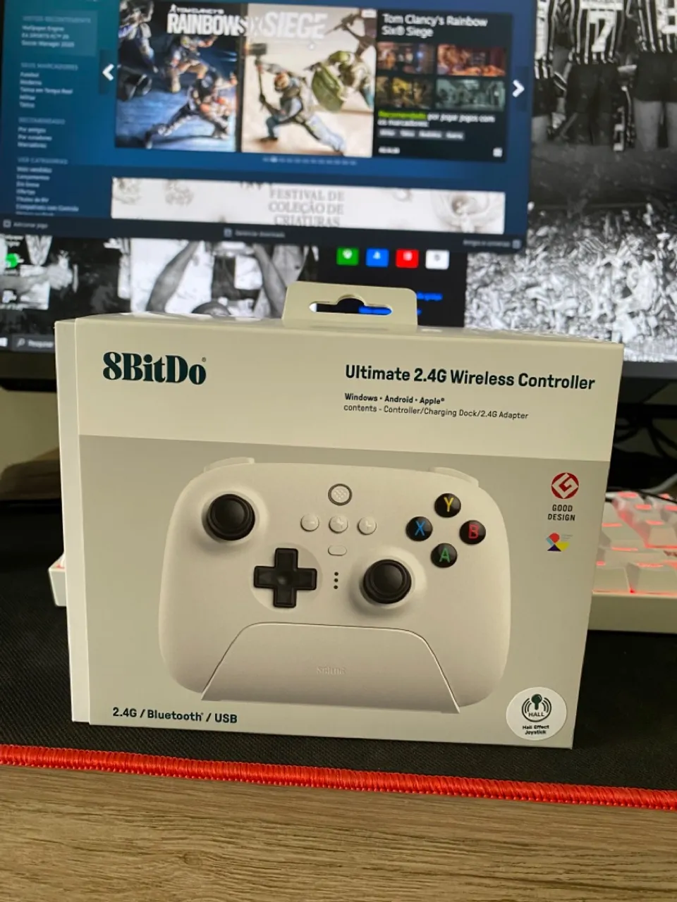 Controle 8BitDo Ultimate 2.4G Wireless para PC, Android e iOS