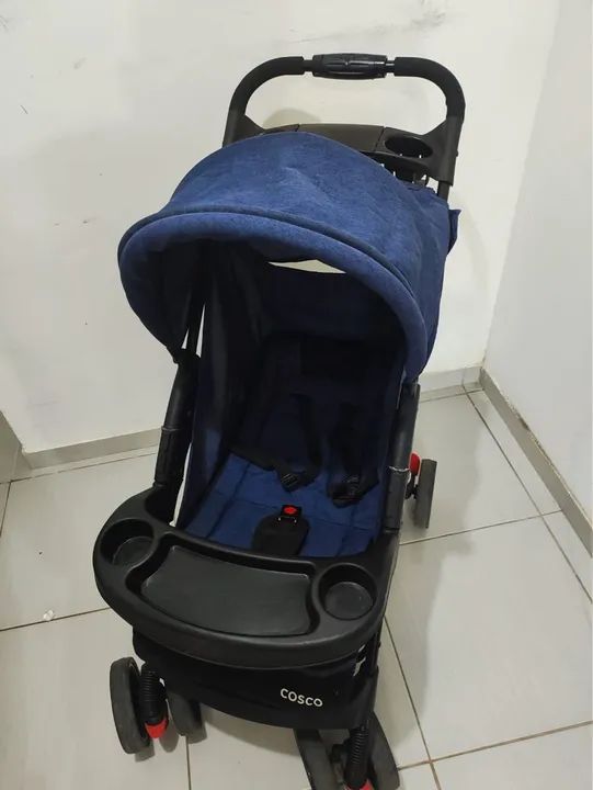 Carrinho de bebê com bebê conforto Cosco kids - Usado- - Foto 5