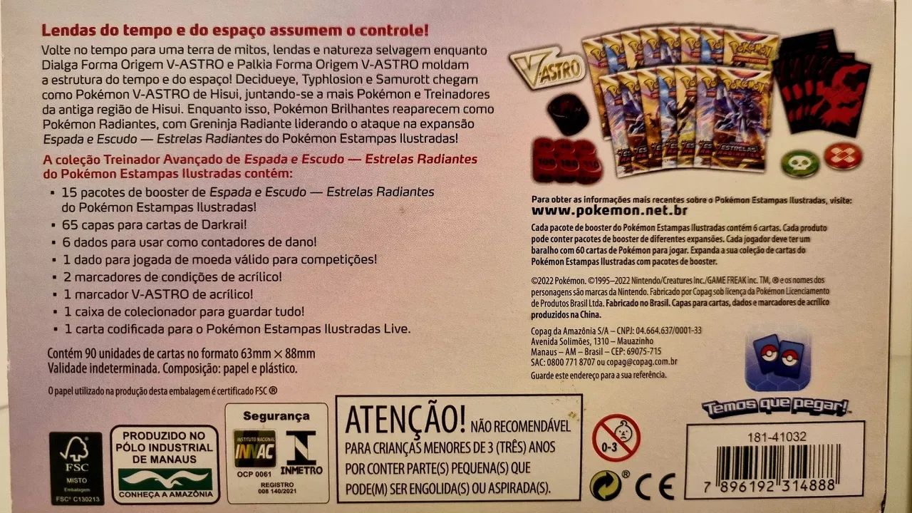 Box LACRADO Pokémon Coleção Treinador Avançado - Estrelas Radiantes  - Foto 3
