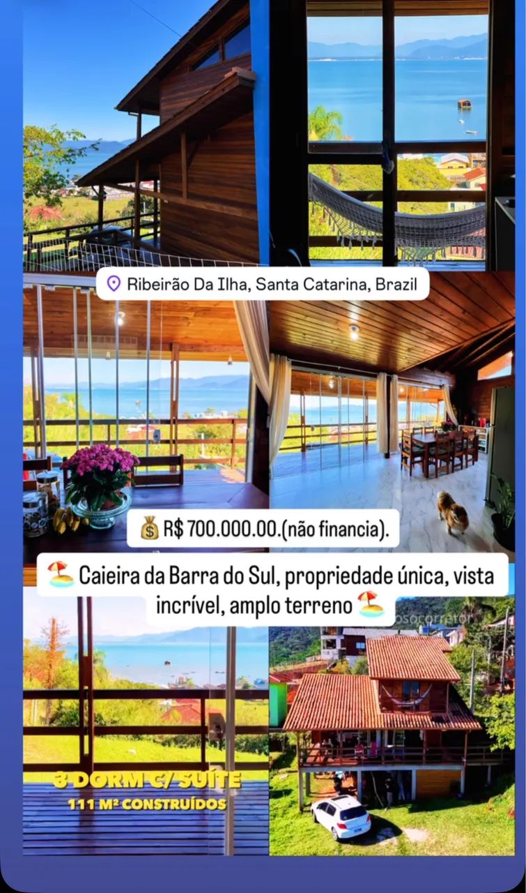 Casa com vista para o mar , 3 dorm, suite, amplo terreno.