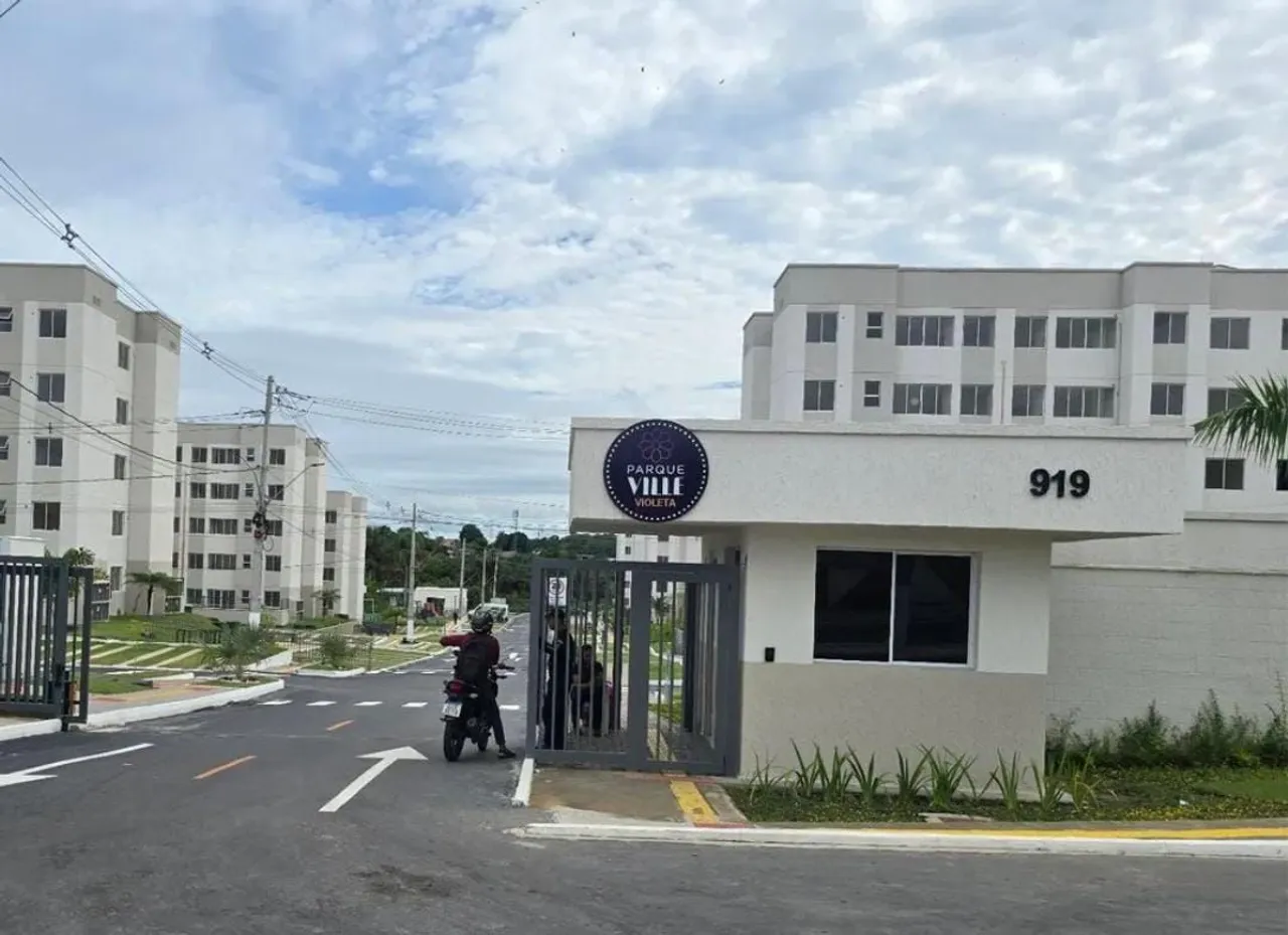 R$ 1.100 Apt novo 2qts piscina em condomínio fechado