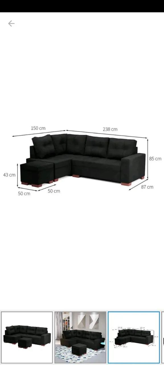 Sofá de Canto - Conforto e Estilo para sua Sala - Foto 5