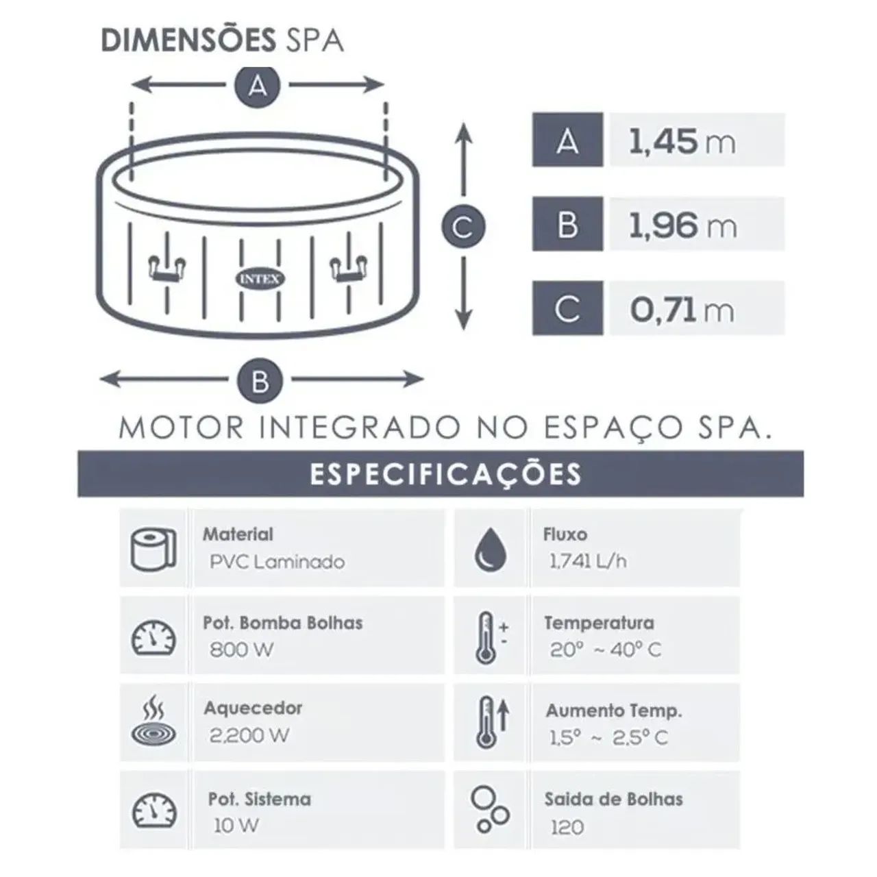 BANHEIRA INTEX PURE SPA 220v - Foto 4