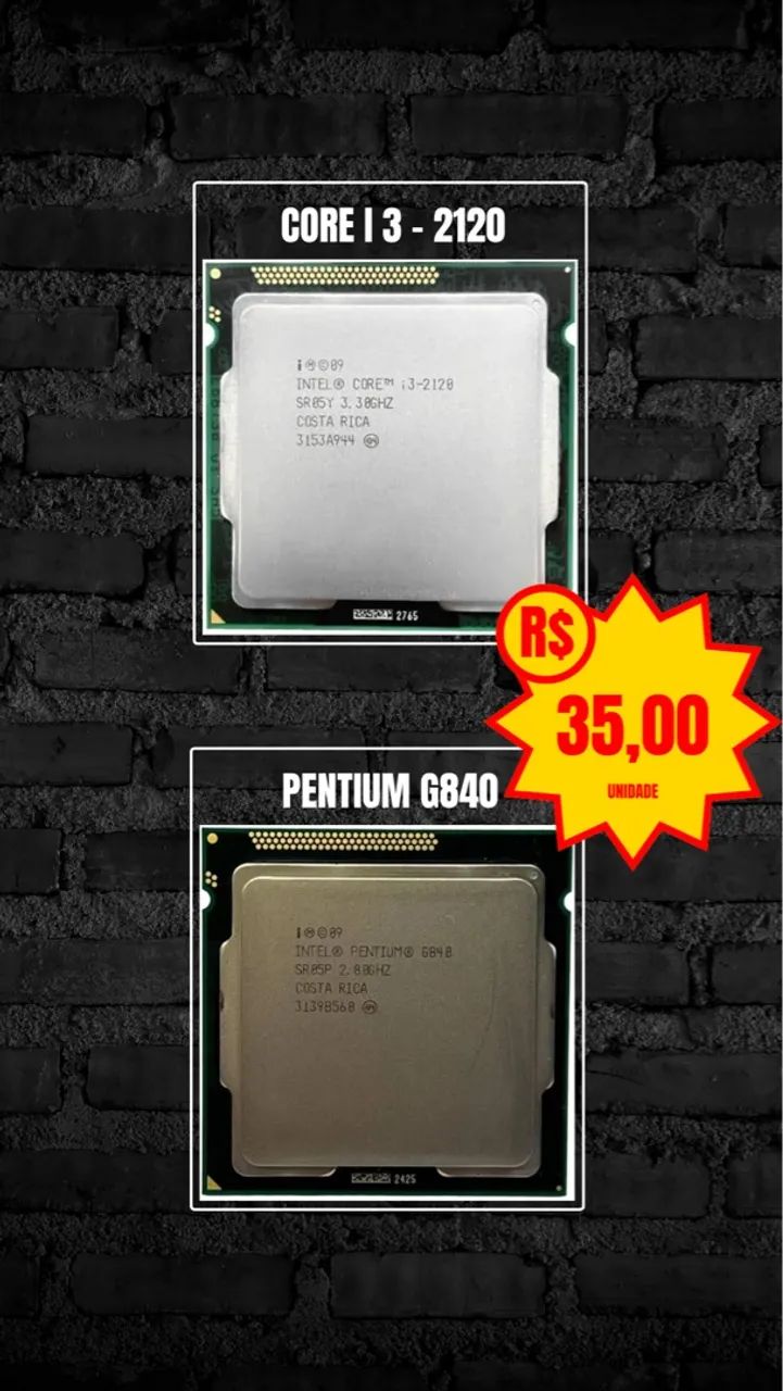 Processador Intel Core I3-2120 e Pentium G840
