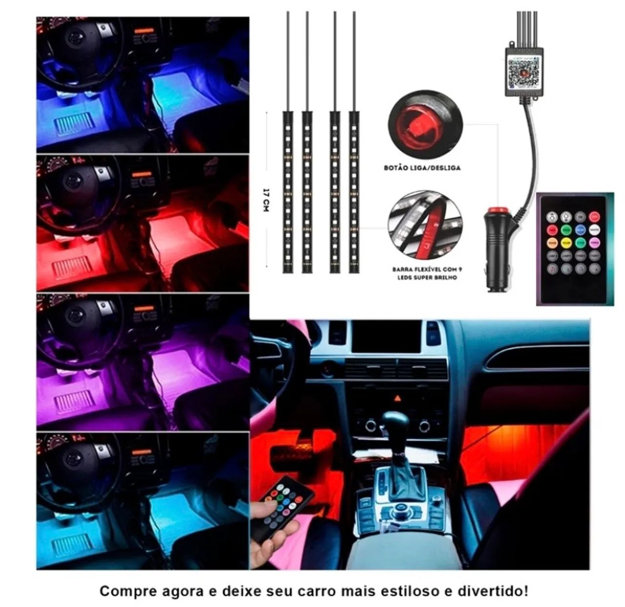 LED INTERNO RGB + CONTROLE  - Foto 4
