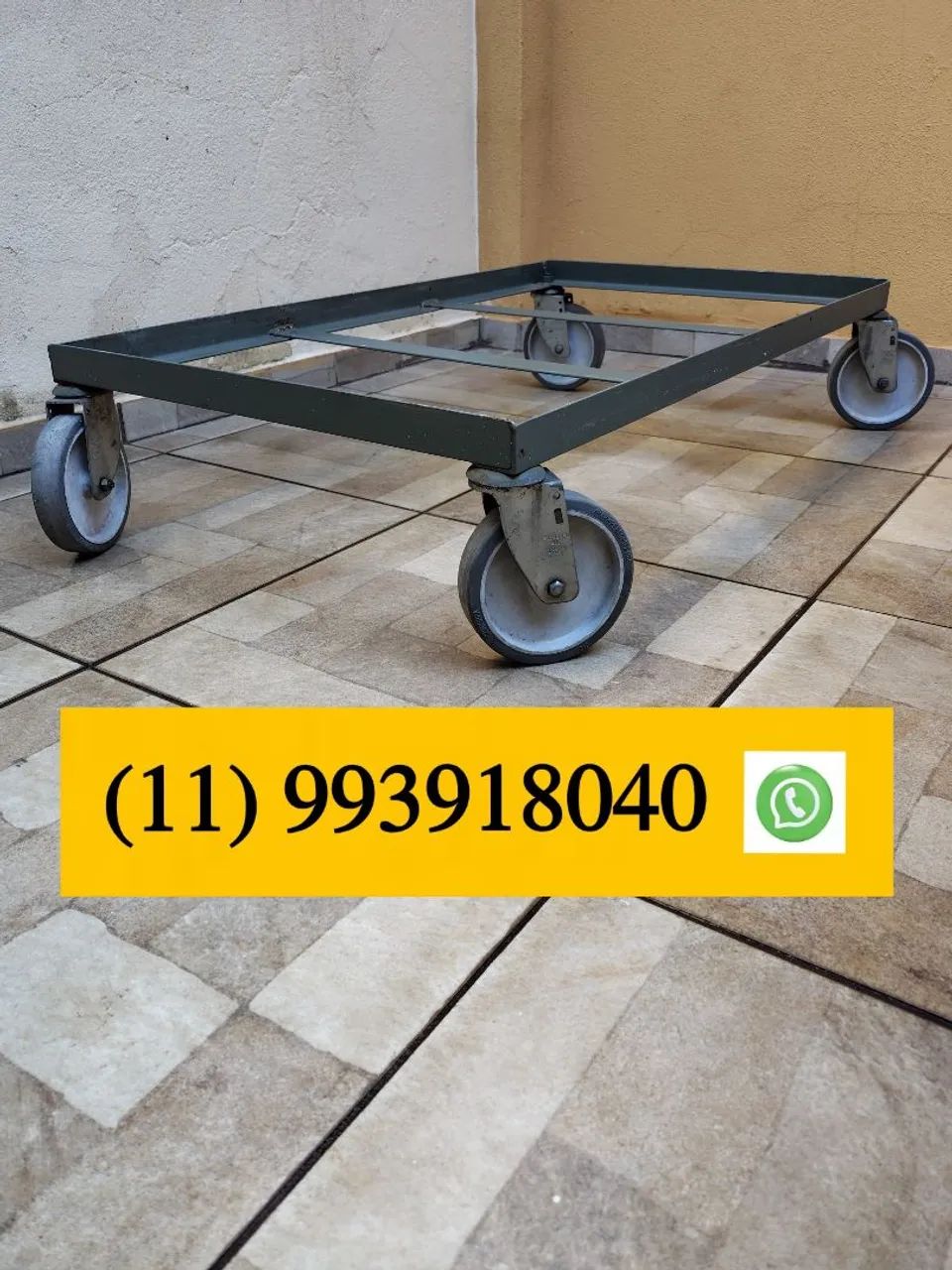 CARRINHO PLATAFORMA COM RODÍZIOS P/ MOVER MERCADORIA PESADA<br>350,00 - Foto 3