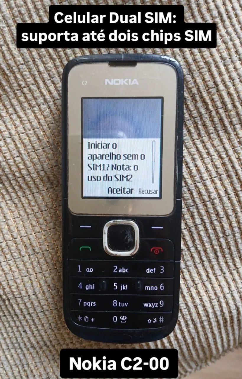 Celular Nokia Preto Funciona C2-00 Dual SIM dois chips antigo relíquia aproveitar peças - Foto 3