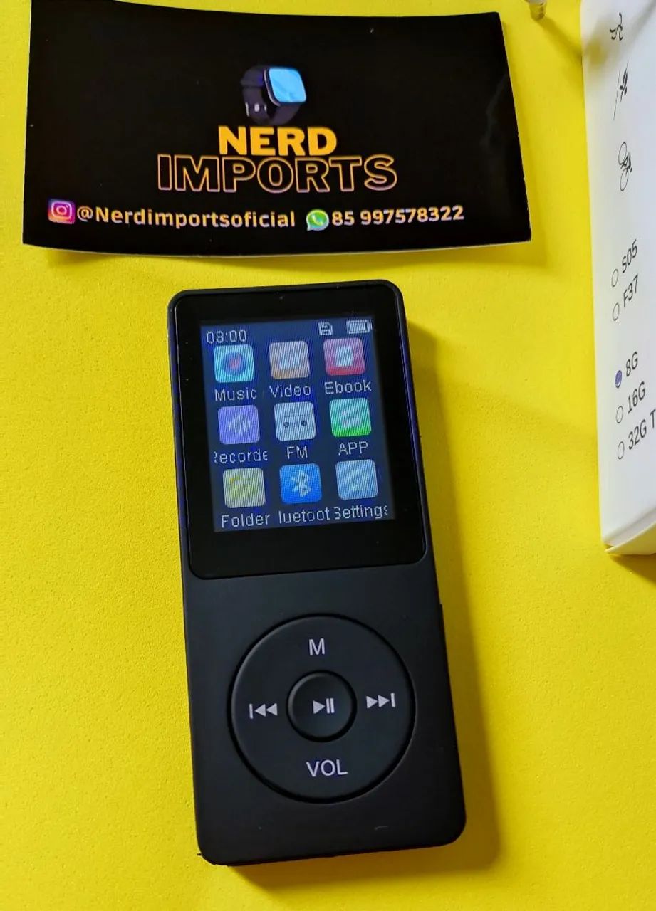 MP4 Player Portátil com Bluetooth e Rádio FM