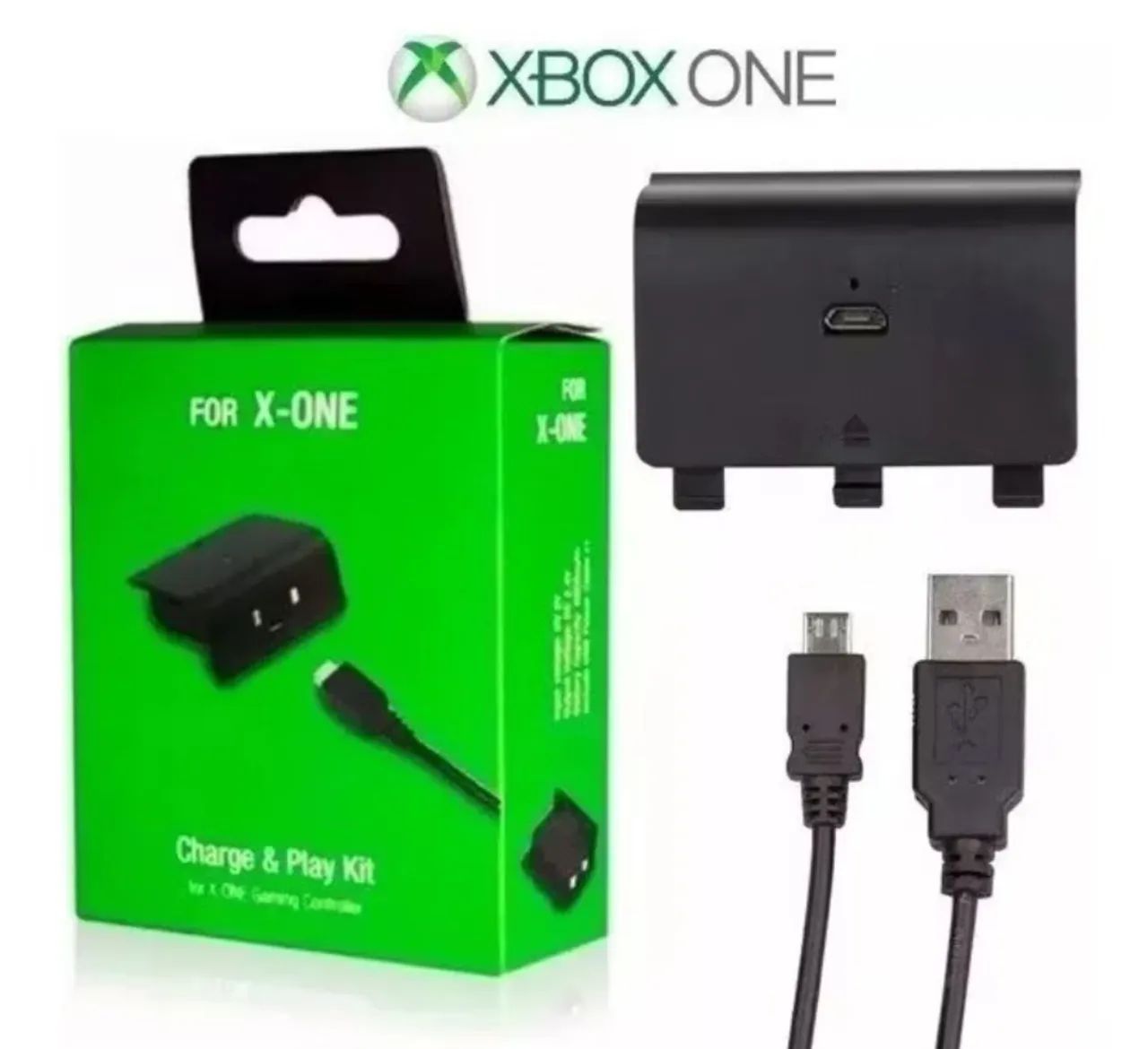 Bateria com cabo para controle Xbox one S normal e fat