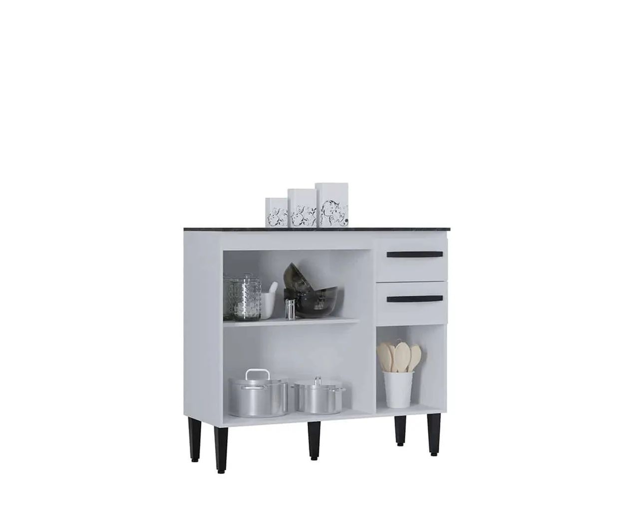 BALCÃO DE COZINHA ISADORA 90 CM - COM TAMPO - Foto 3