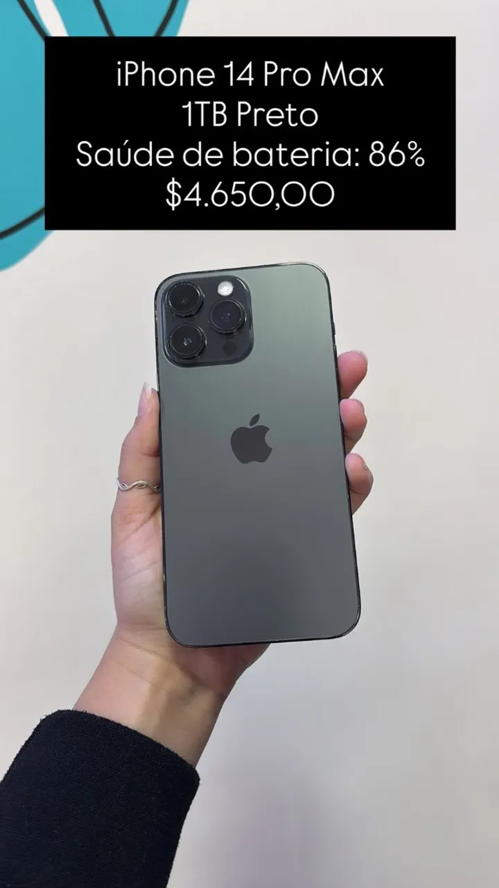 iPhone 14 Pro Max 128Gb Roxo Saúde de Bateria 86% R$ 4.799,00