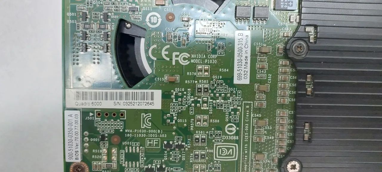 Placa de Vídeo NVIDIA Quadro 6000 COM DEFEITO, liga mas não dá video. - Foto 3