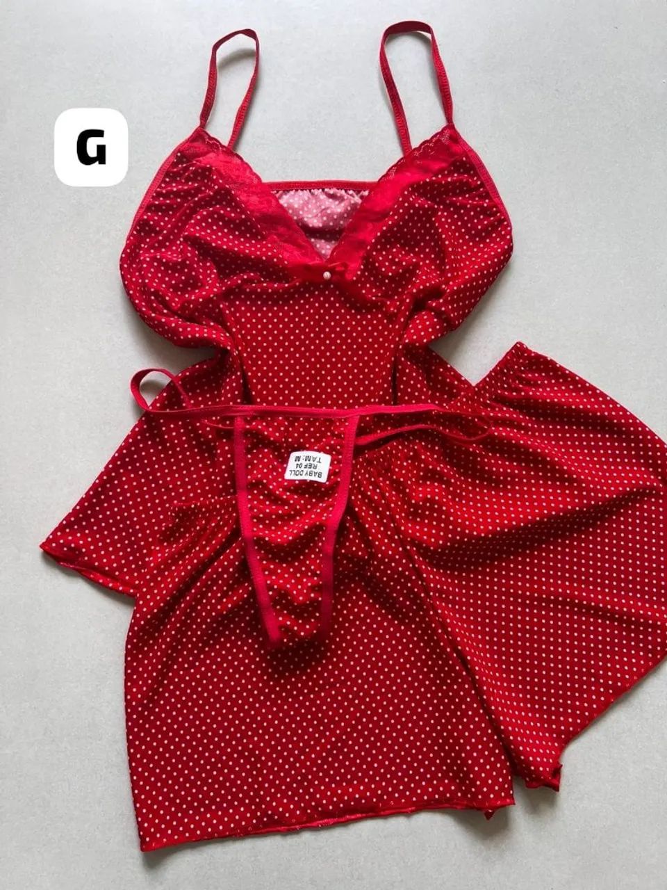 Baby Doll Vermelho Poá - Conforto e Estilo