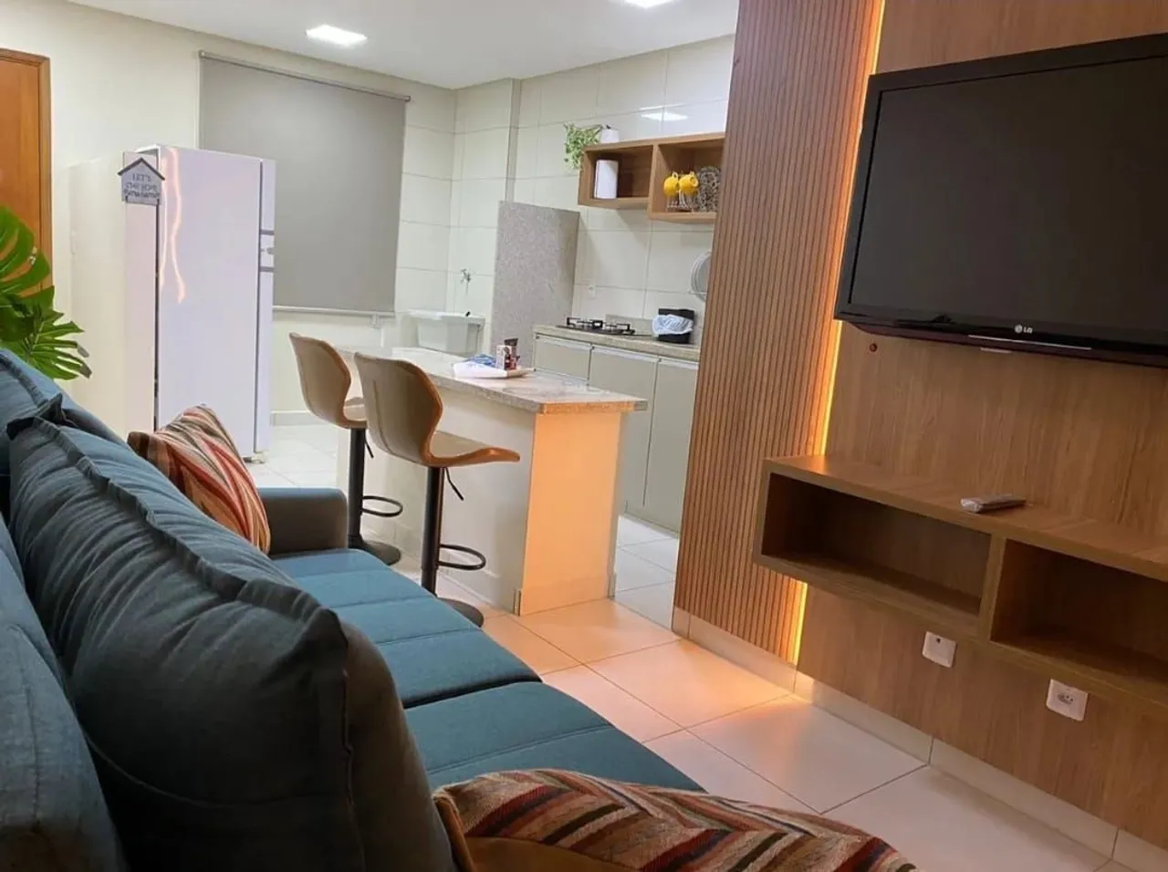 Apartamento mobiliado de um quarto.
