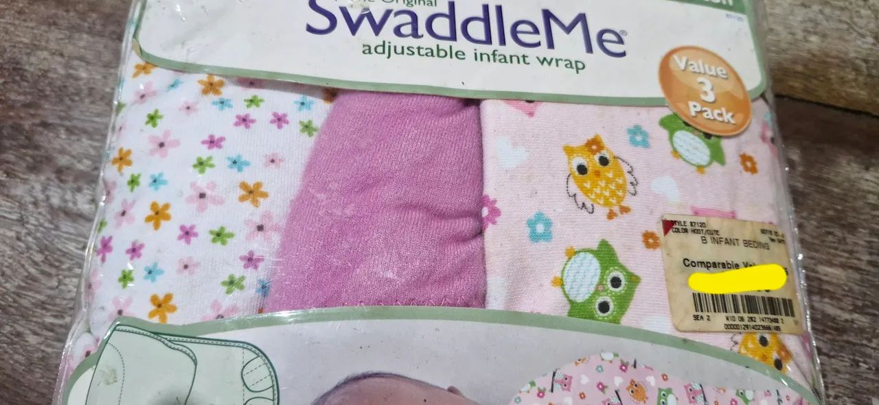 Pack com 3 sacos de dormir tipo cueiro de bebe swaddleme rosa - novo - Foto 2