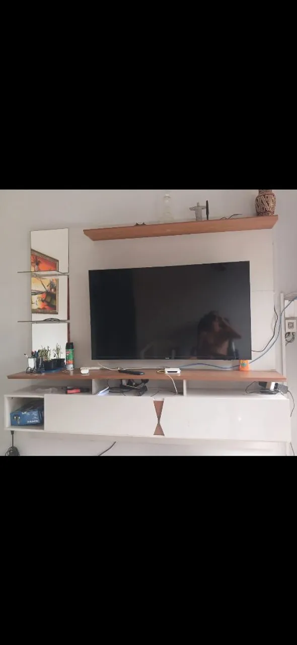 Painel de TV Completo com Rack e Espelhos