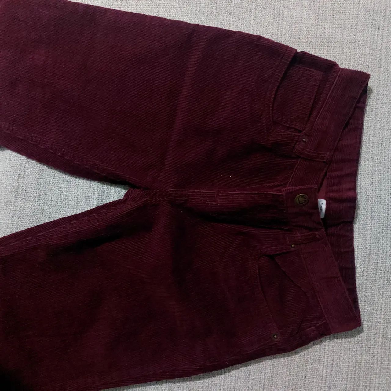  Petit Bateau calça veludo vinho-12 anos - Foto 2