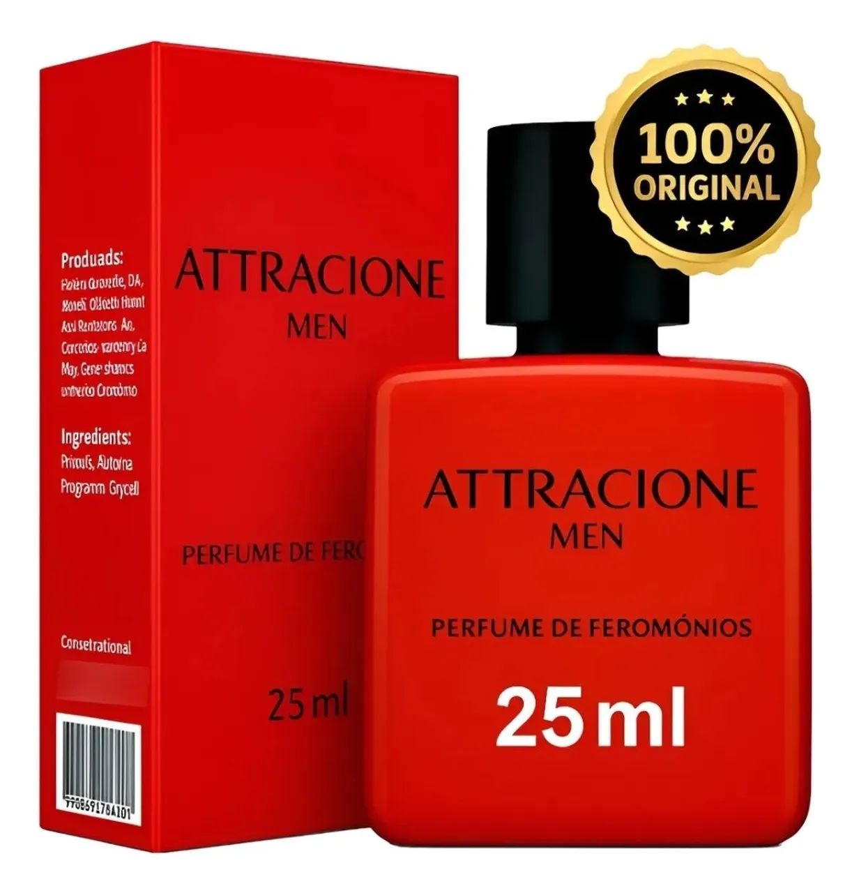 Perfume Attracione Men Amadeirado e com Feromônios