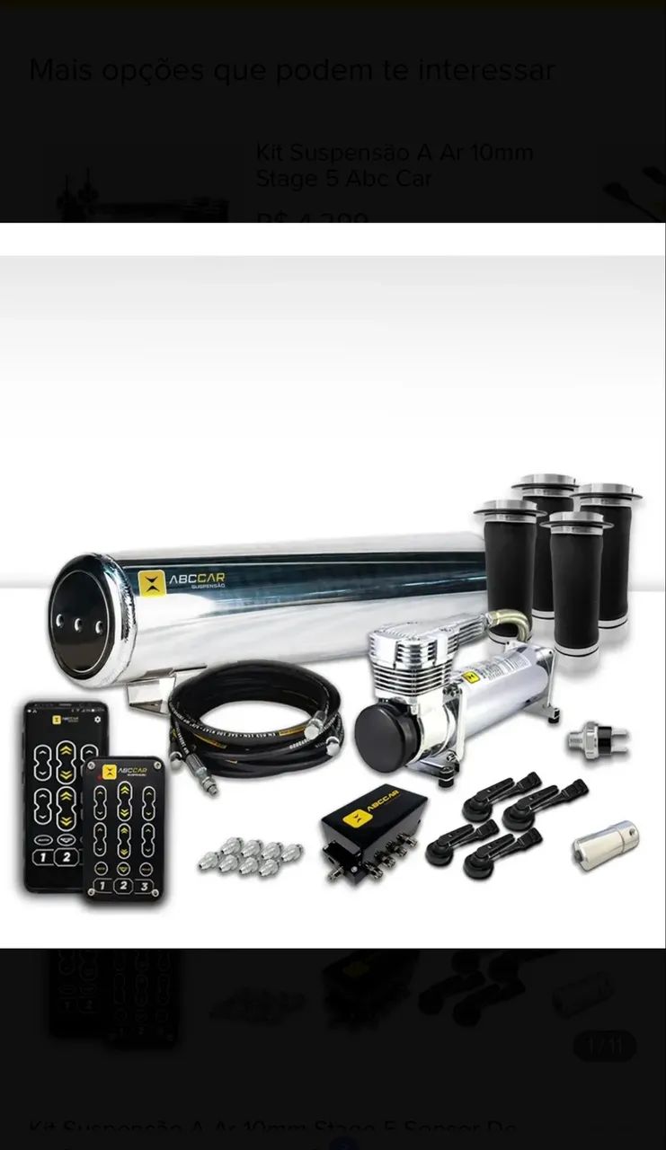 Kit Suspensão a ar completa - com SENSOR Abccar 