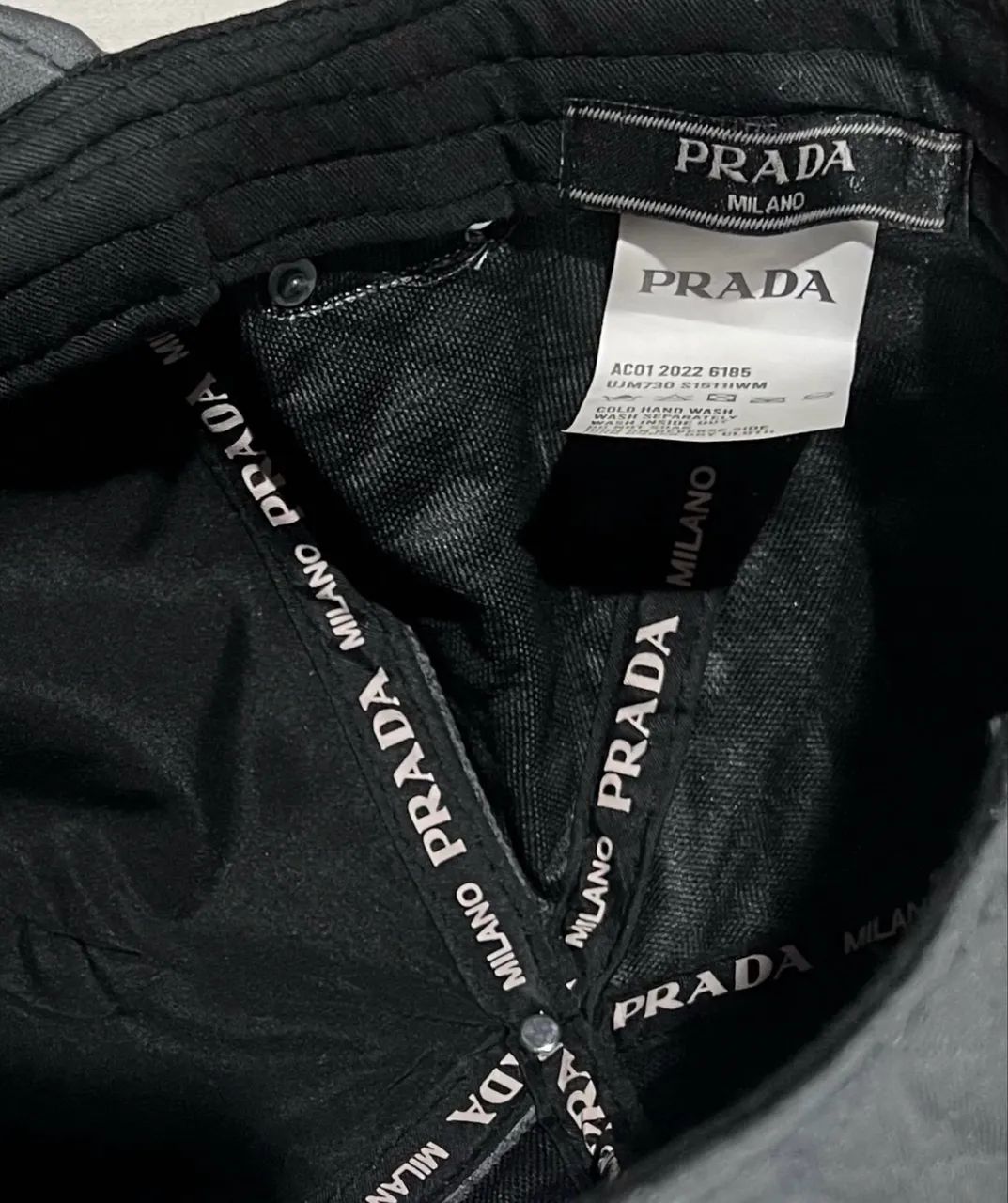 Boné Prada unissex cinza - Foto 3