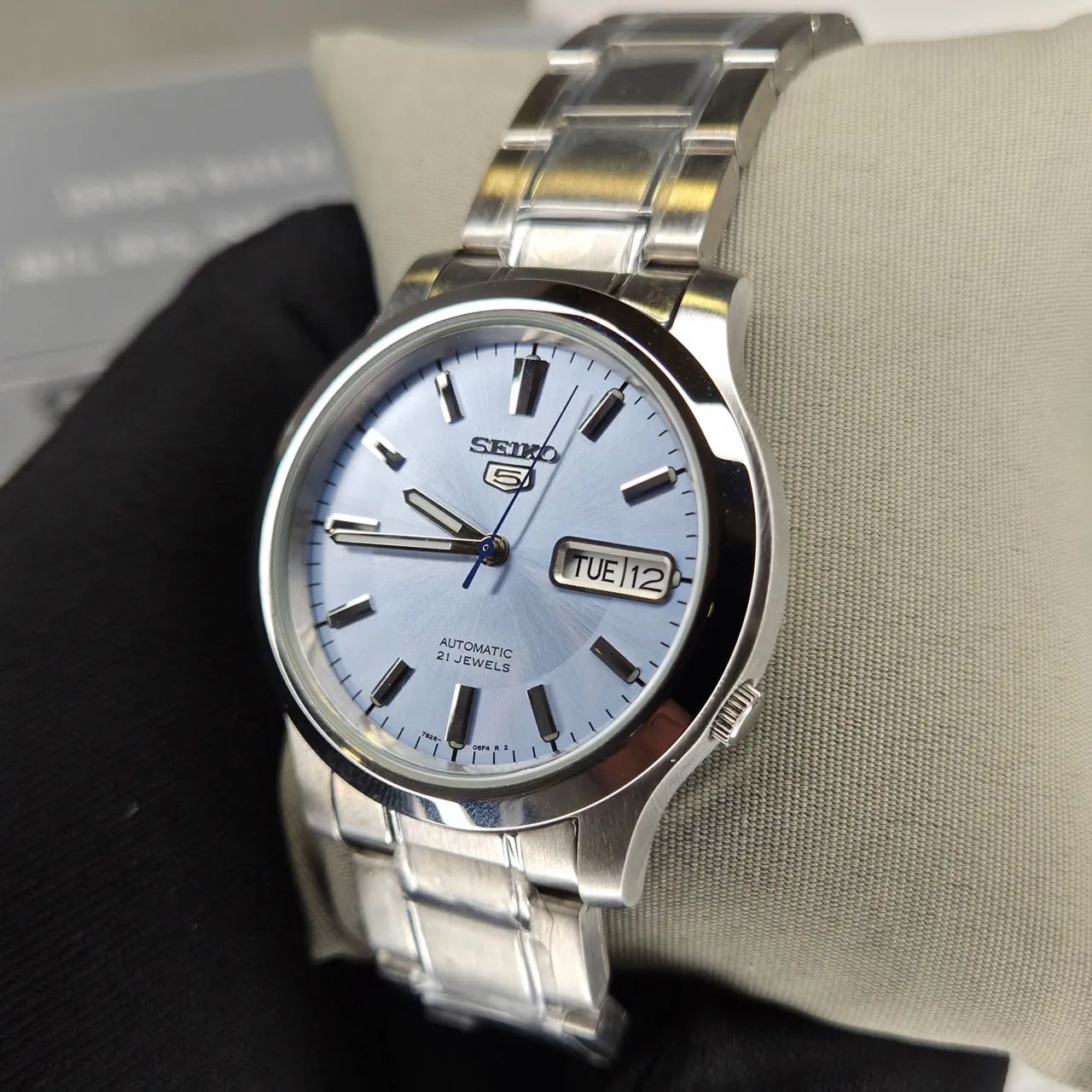 Relógio Seiko 5 Automático SNK791K1 Light Blue - NOVO - Foto 2