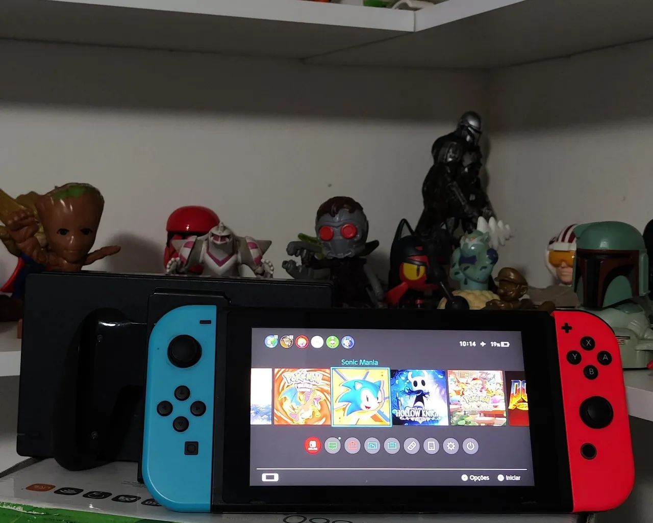 Nintendo Switch V2 desbloqueado completo na caixa
