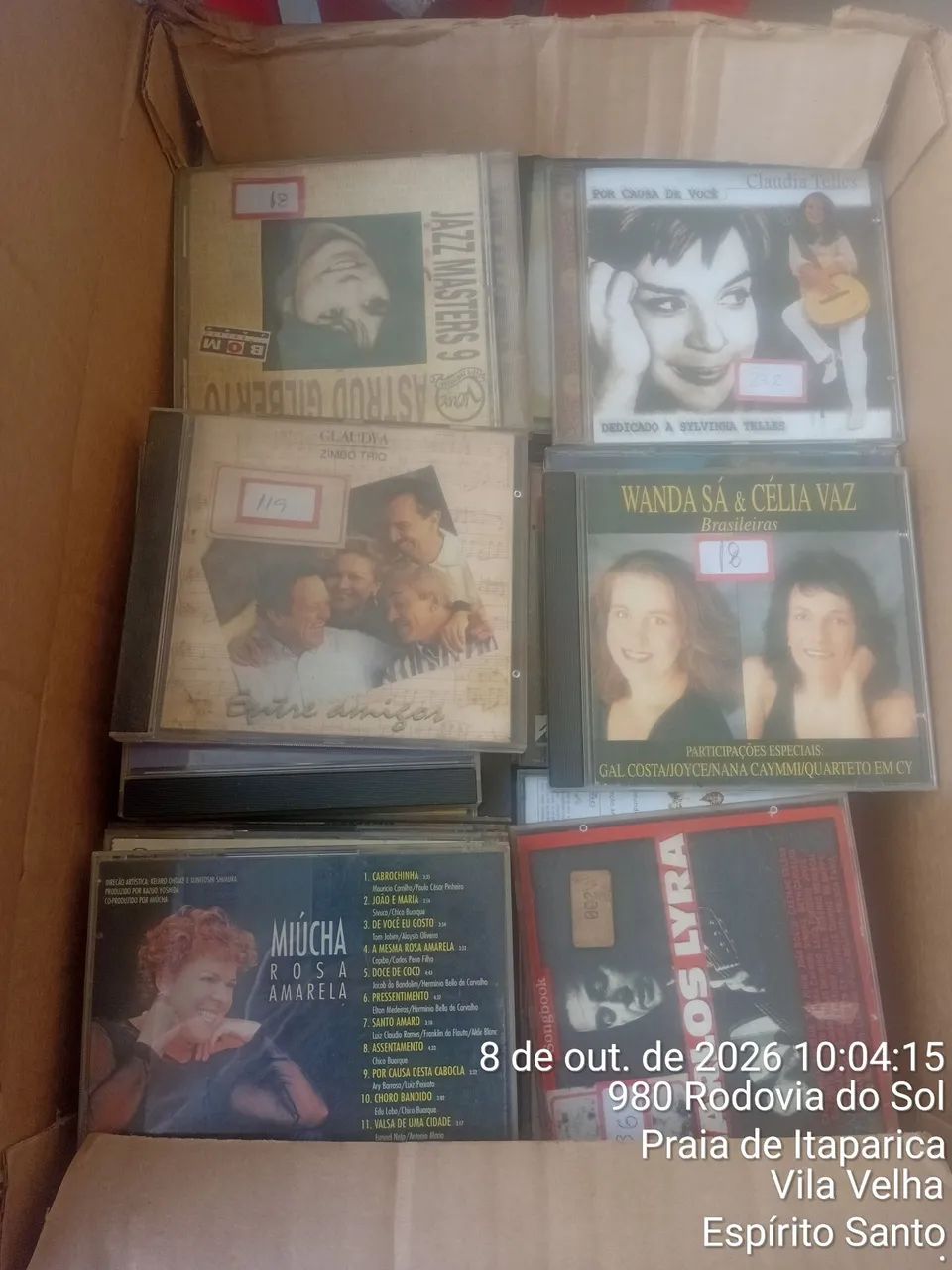 CDs e vinil (parte foi vendido)