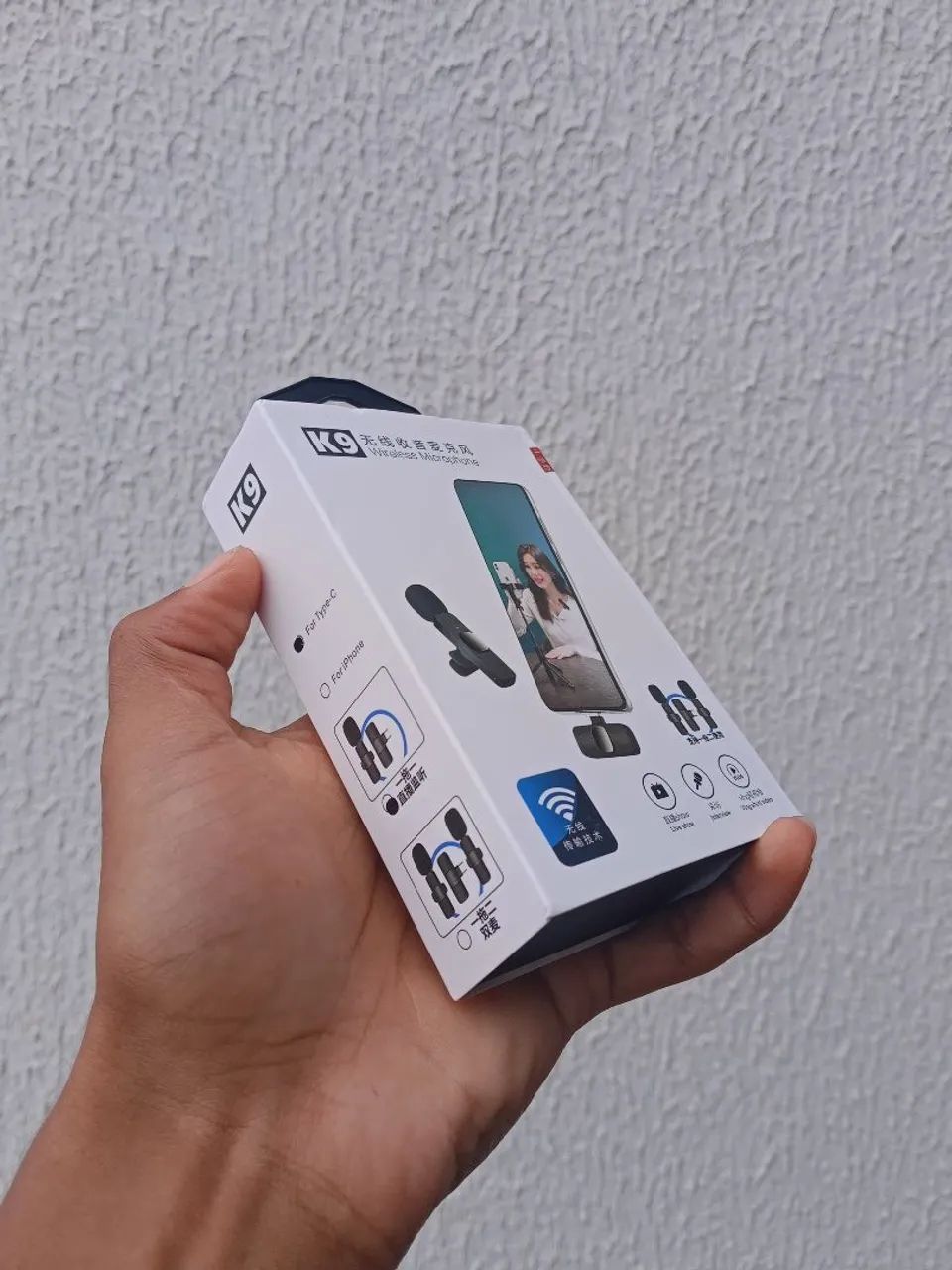 Microfone k9 com lapela para celular (tipo c)