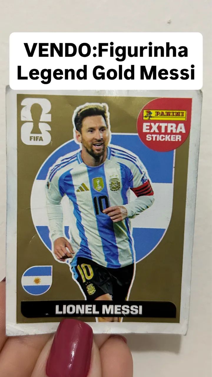 Figurinha Messi GOLD Legend