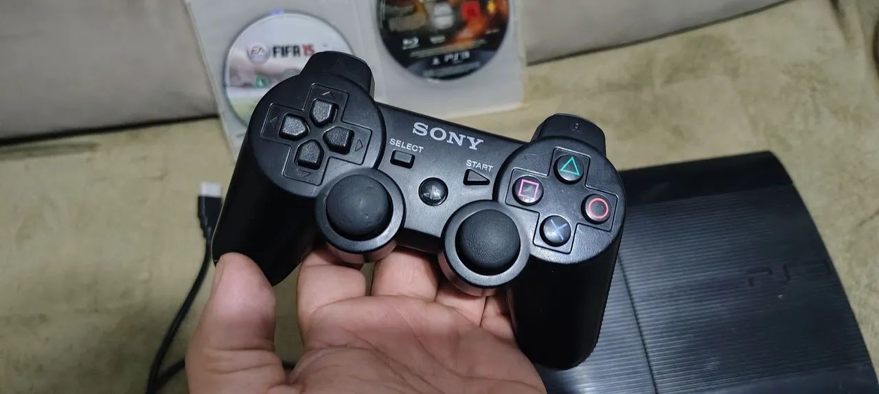 PS3 completo funcionando com controle original  - Foto 4