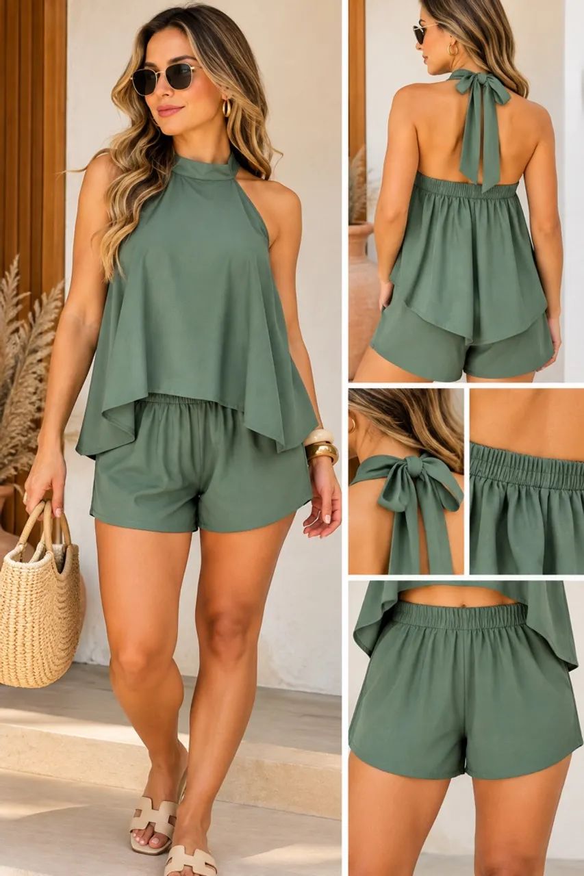 Conjunto Feminino  Short + Bata  - Foto 2