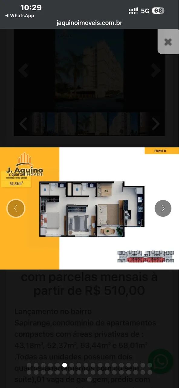*REPASSE* Apartamento 52m na sapiranga, 9° andar com elevador  - Foto 3