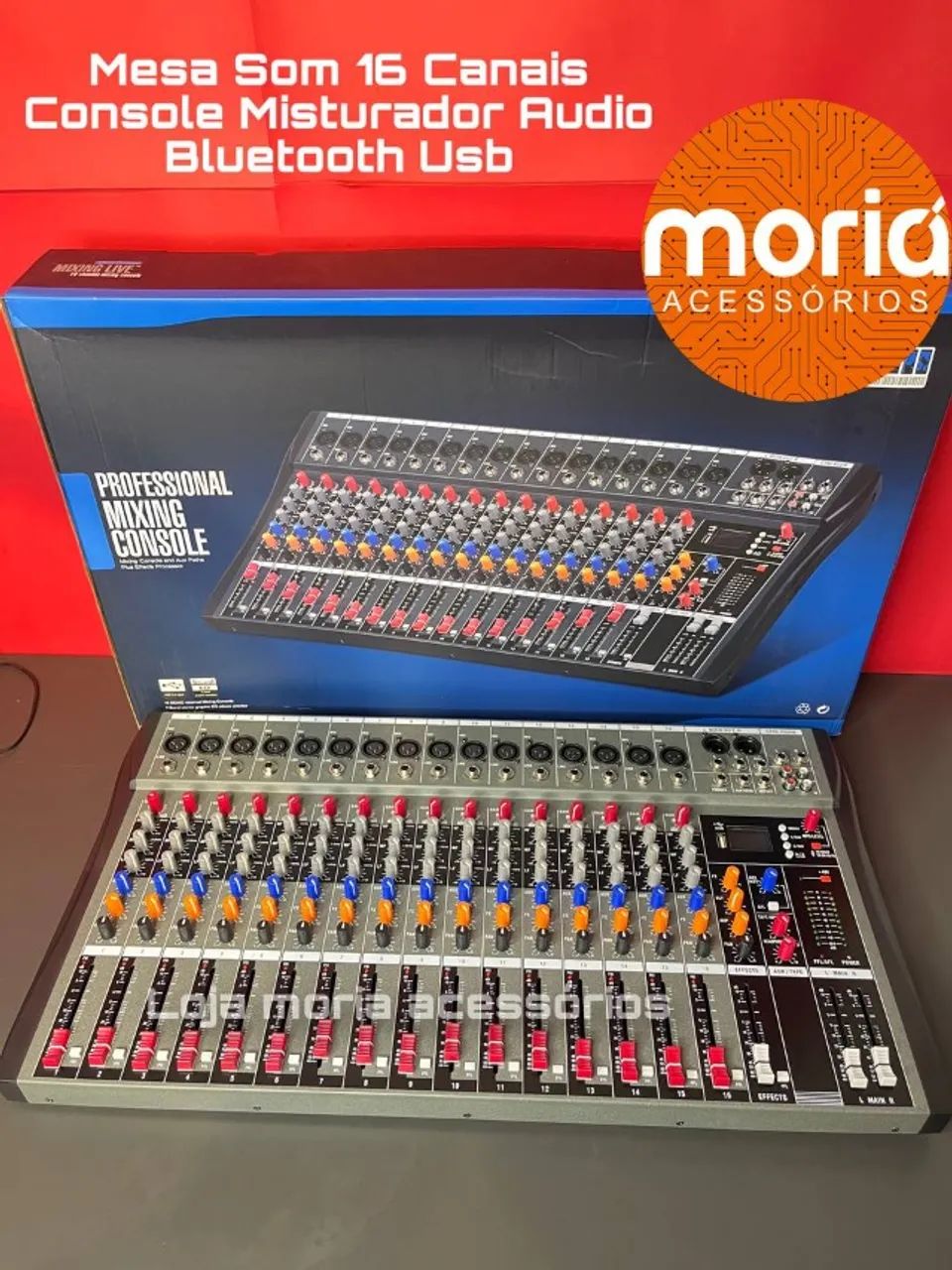 Mesa de Som 16 Canais Profissional Bluetooth  USB Interface Digital - Foto 3