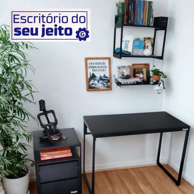 Escrivaninha Reforçada 1m NOVA Mesa Multiuso Industrial para Computador Notebook PC Gamer - Foto 2