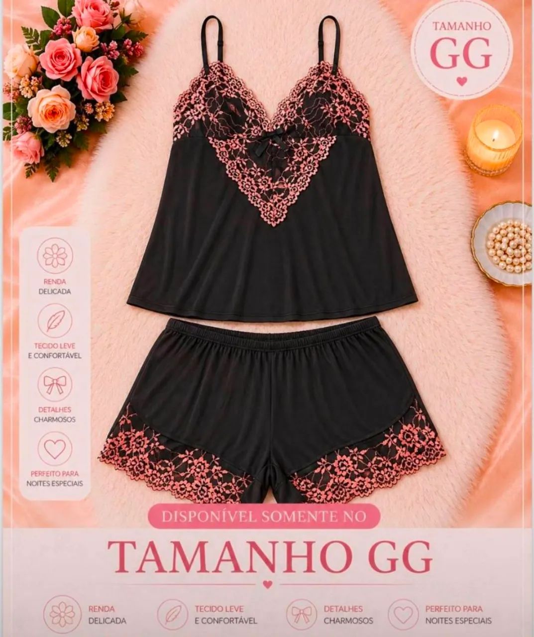 Pijama - babydoll Premium feminino variado - Foto 4