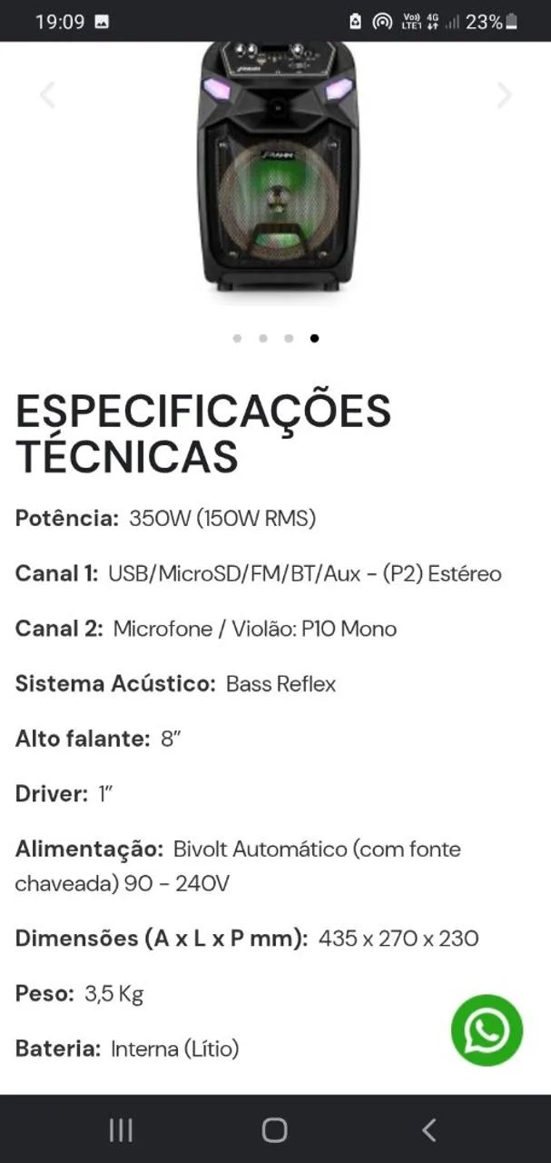 Caixa de Som Bluetooth  - Foto 3