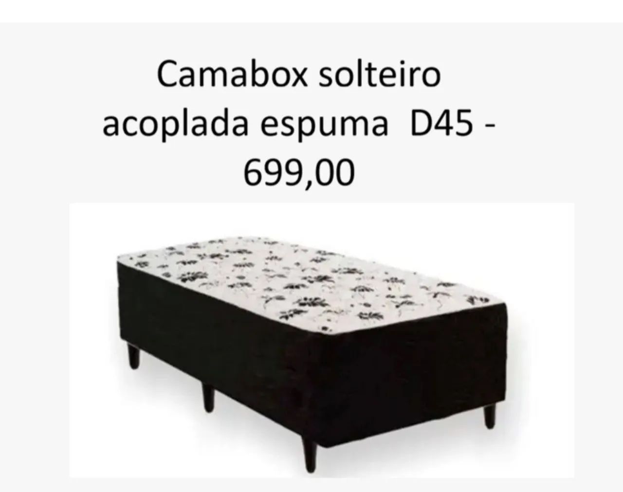 Cama base e colchão juntos 