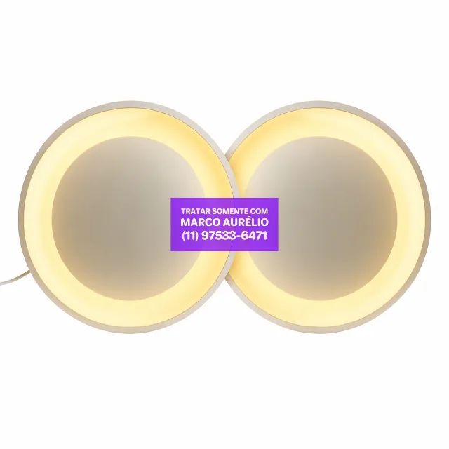 2x Luminárias Plafon Eclipse Luz Indireta 41 CM Diâmetro + 6 Lâmpadas - R$ 400 o Par