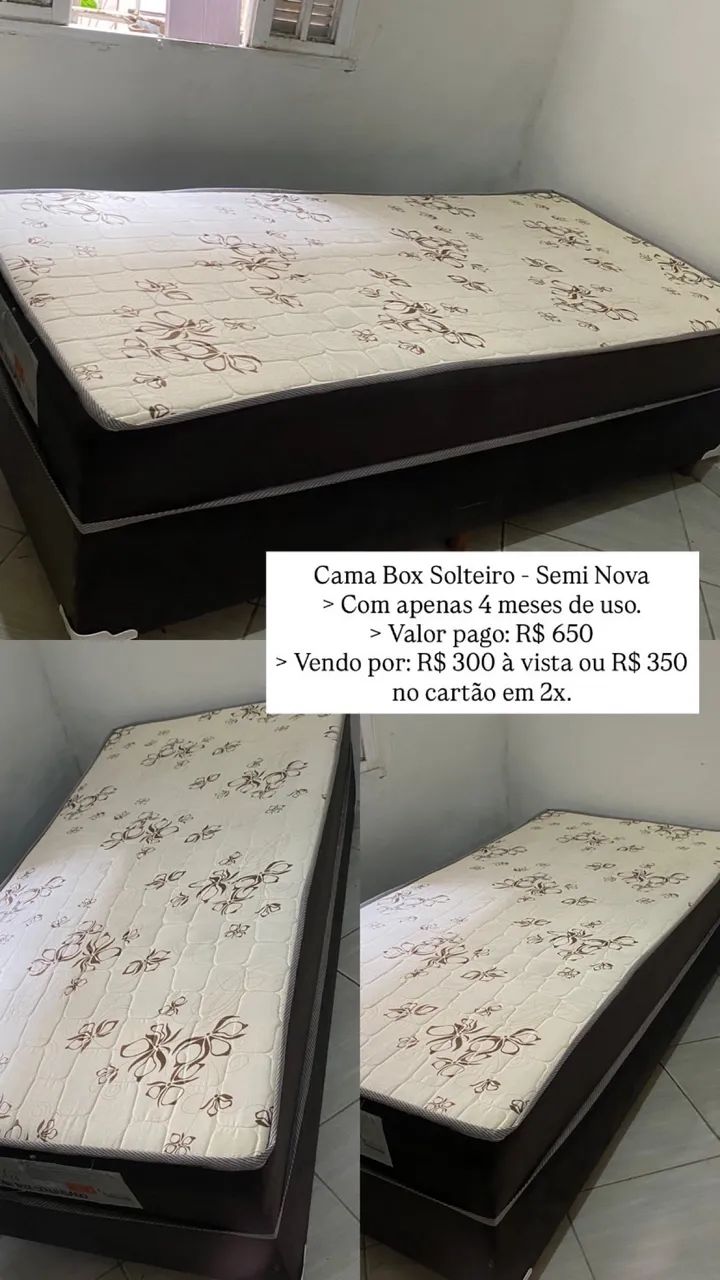 Cama box solteiro semi nova  - Foto 4