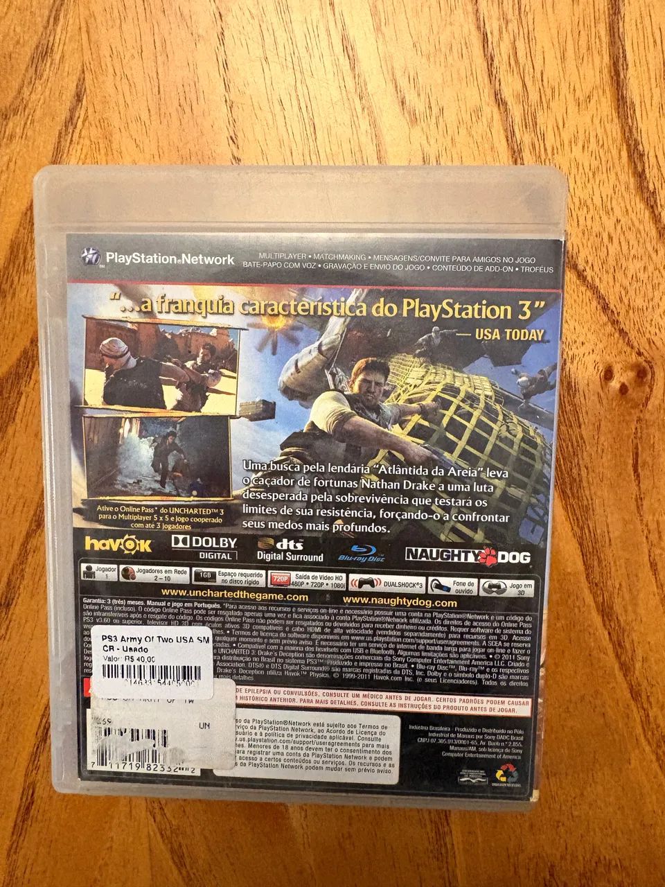 Jogo Uncharted 3 - PLAYSTATION 3 - Jogos de Vídeo Game - Jardim