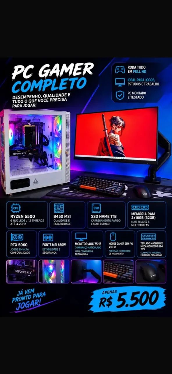 Vendo Pc Gamer Completo - Foto 3