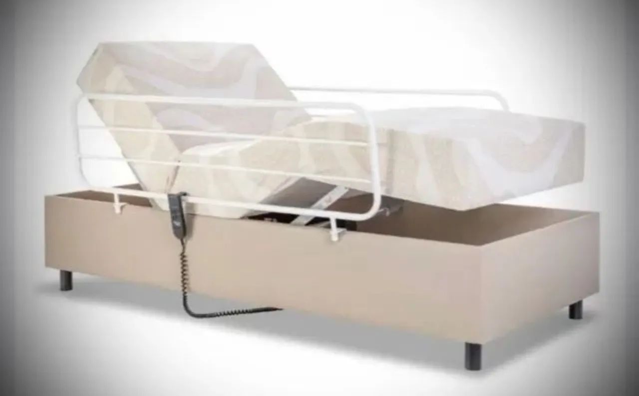 Cama hospitalar elétrica com colchão 