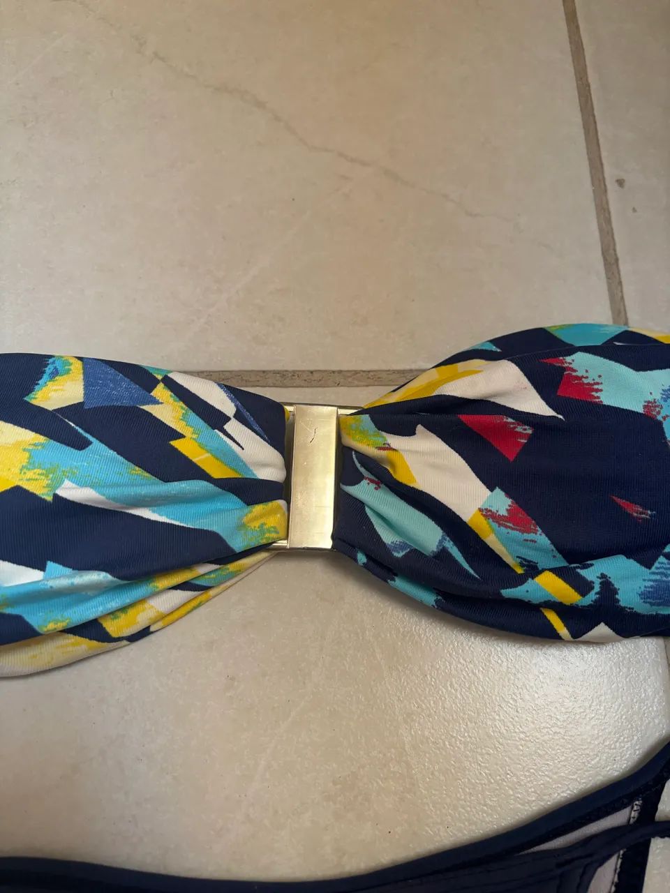 Biquini azul tomara que caia perfeito estado - Foto 4