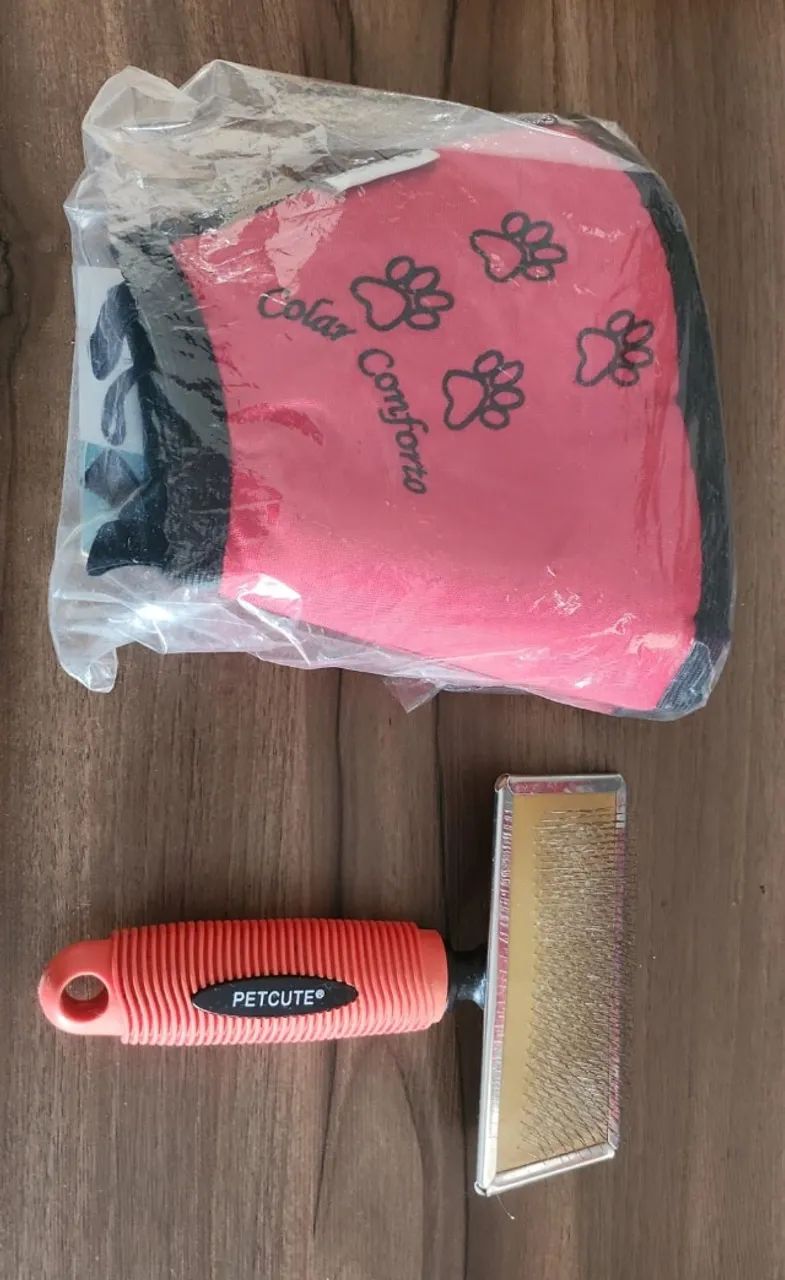 Colar Elizabetano e escova para cachorro e gatos - Foto 4