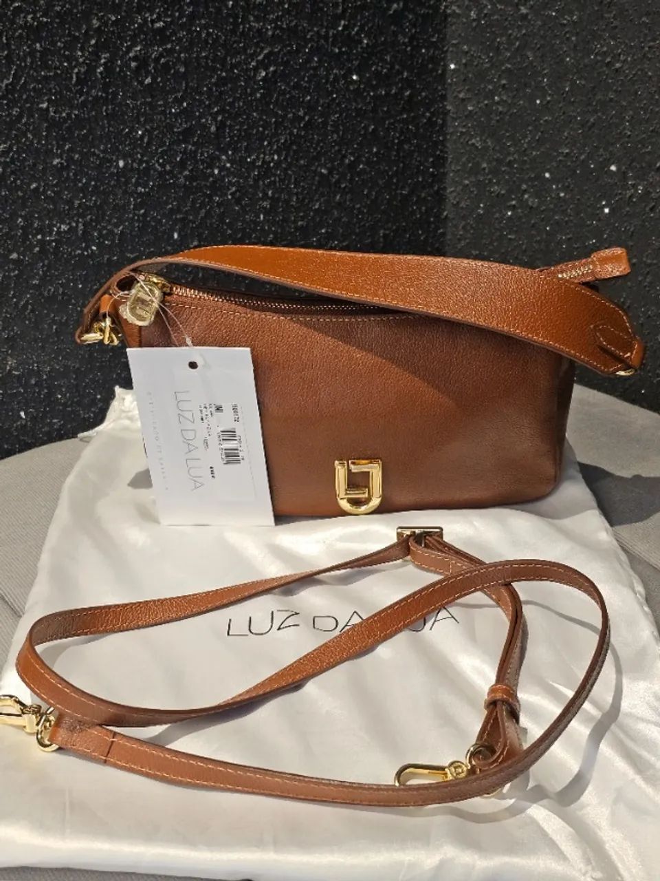 Bolsa Luz Da Lua Couro Legítimo Original - Foto 2