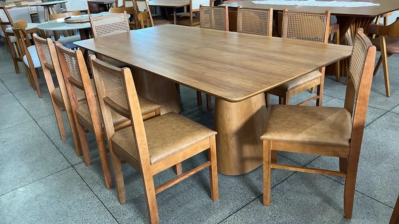Mesa de Jantar 220x110 Com 8 Cadeiras  - Foto 2