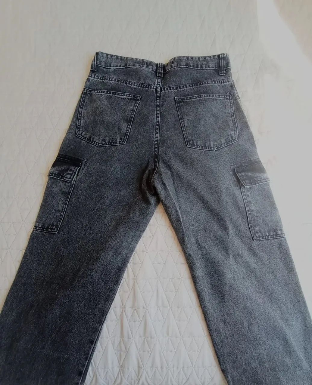 Calça jeans bluesteel baggy cargo 38 - Foto 5