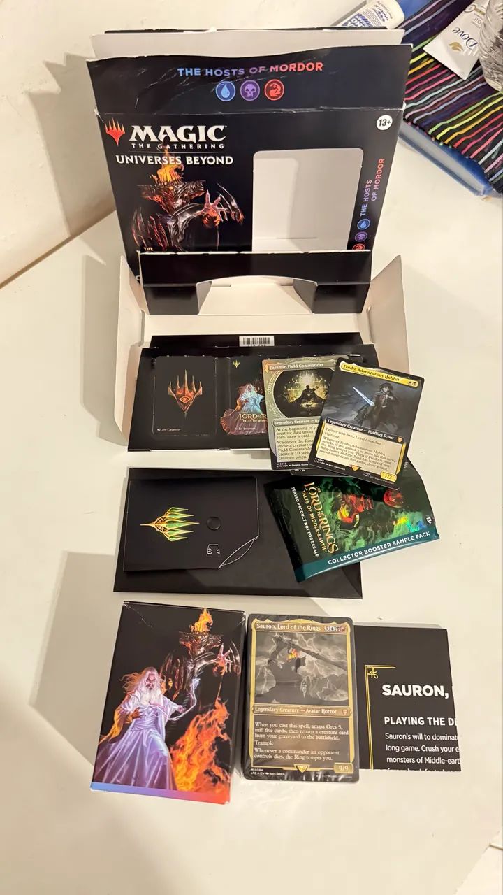 Magic the Gathering 4x Commander Senhor dos Aneis Ingles - Foto 4