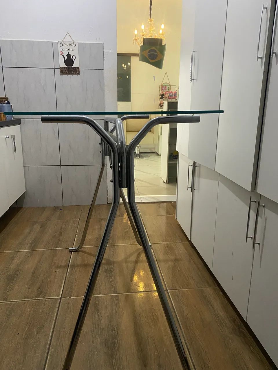 Mesa com base cromada  - Foto 2