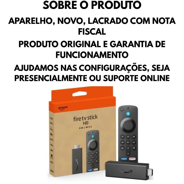 Fire Tv Stick Full Hd Amazon 4a Gen Preto 8GB 1GB WI-FI 5 (2024) Lacrado - Foto 3